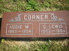 Garland Lewis &amp; Addie May Corner Tombstone